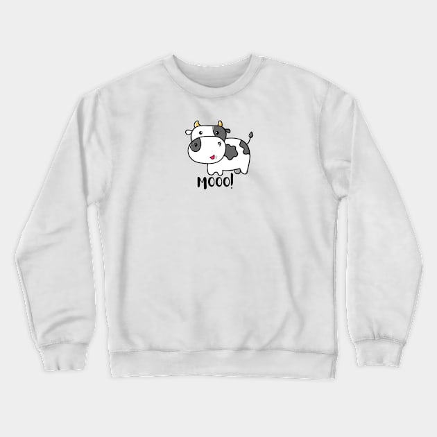 Moo - the cow Crewneck Sweatshirt by Little Designer